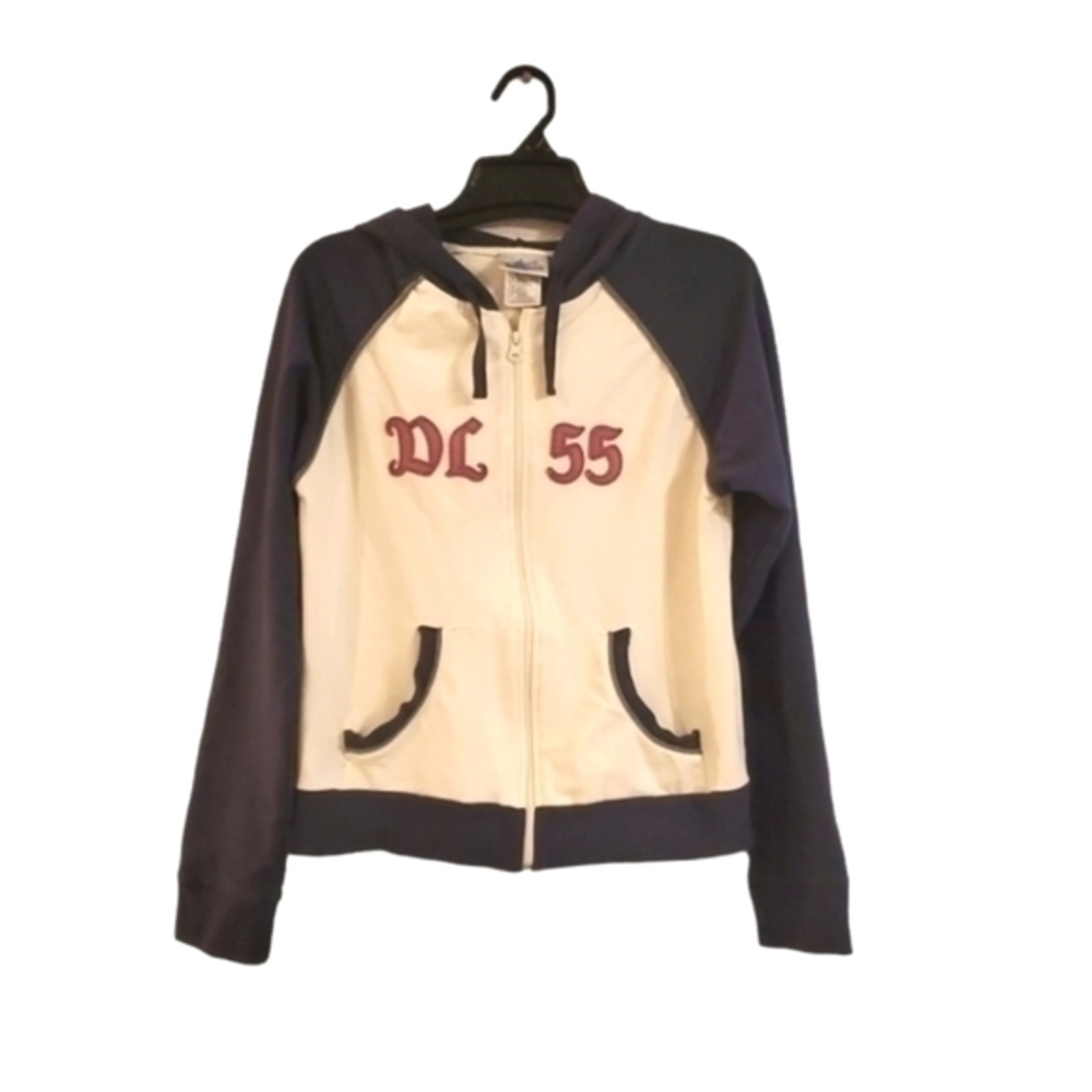 Disneyland Resort DL55 Youth Full Zip White Blue Hoodie Large